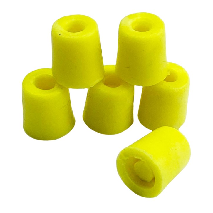 Tappi salvafiletto in plastica (M8 / 20 pezzi per confezione / giallo / per ferrature composite e ferri di cavallo con inserto filettato nel rivestimento in gomma)