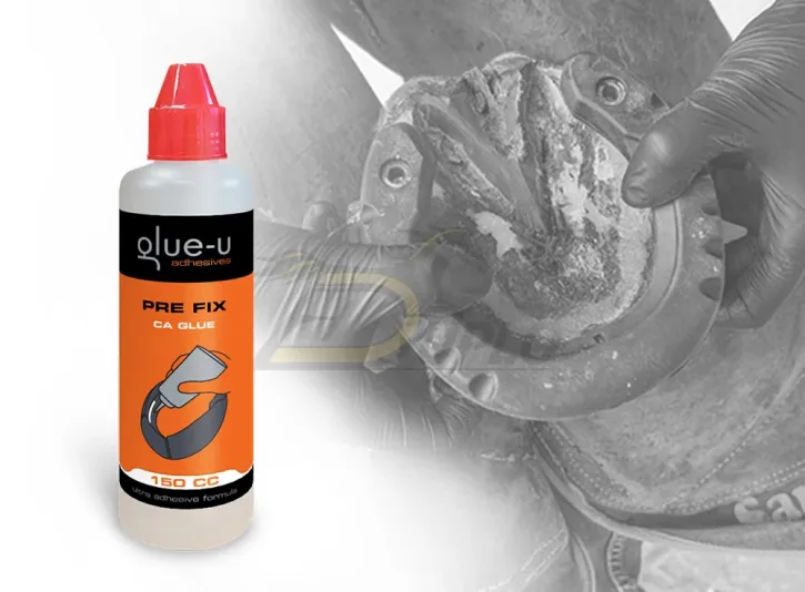 Colle glue-u PRE FIX CA (150ml) — pour la préfixation du GluShu sur le sabot