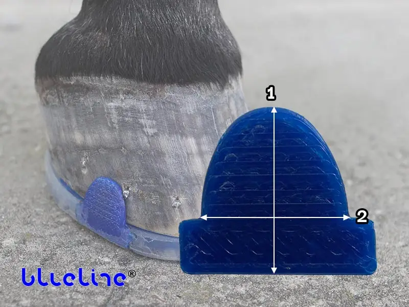 Skizze zur Erklärung, wo genau die blueline® Anschweissaufzüge gemessen werden.