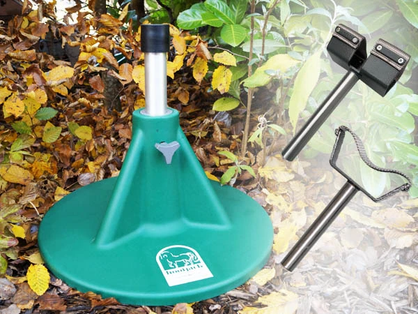 Tre soluzioni speciali di Kerckhaert: Hoofjack Medium e diversi supporti posteriori – una versione con doppio appoggio e l'appoggio Draft per zoccoli di cavalli da tiro.