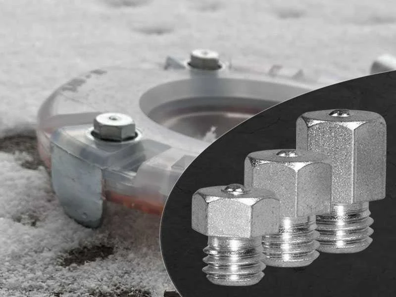 il ferro di cavallo con i ramponi Ice nella neve