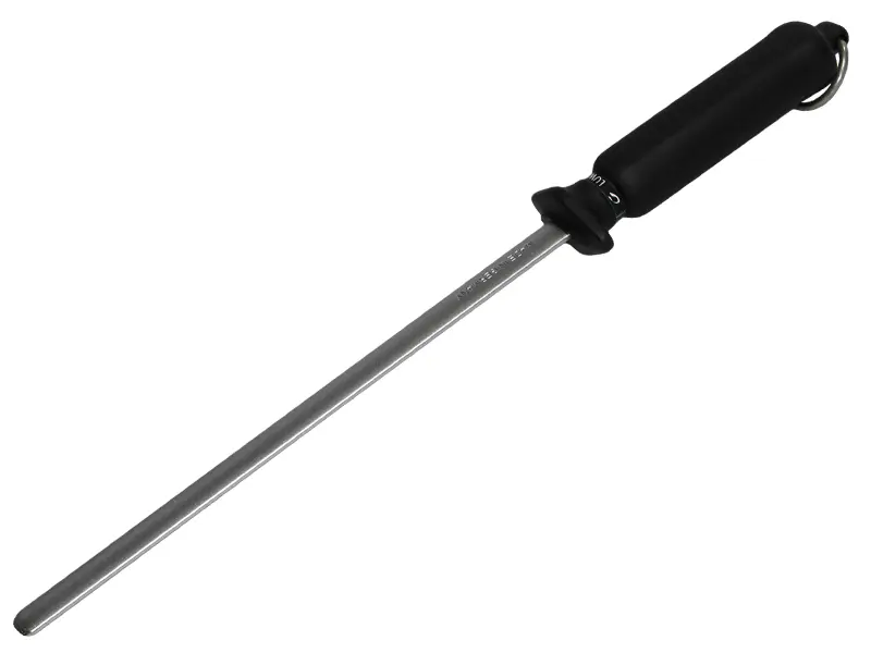 Luwex Diamant-Wetzstahl schwarz, oval für Hufmesser und gerade Klingen mit Fingerschutz und Aufhängevorrichtung