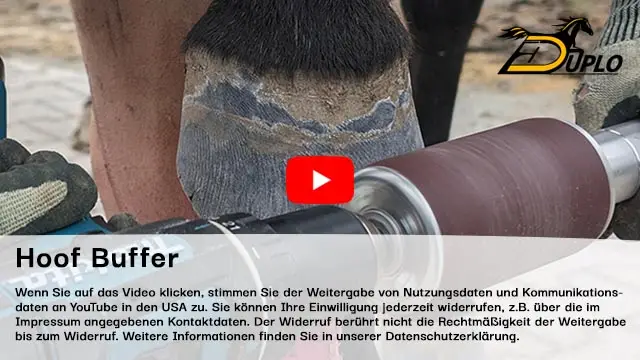 Video zum Wechsel des Schleifbandes beim Hoof Buffer.