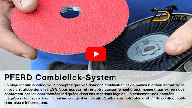 Vidéo : montage du système COMBICLICK de PFERD sur une meuleuse d’angle