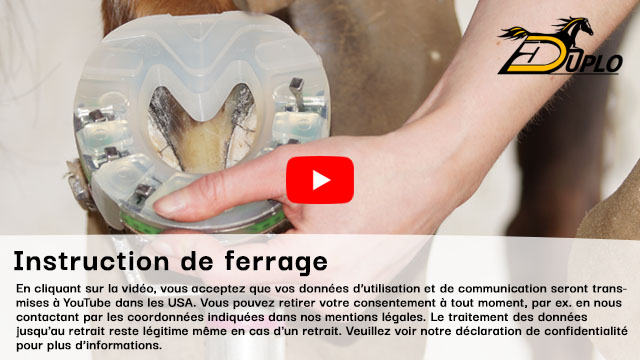 Vidéo: instruction de ferrage pour la protection de sabot alternative