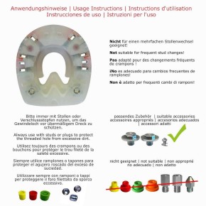 Duplo HDS mit Seitenkappen und Gewinde (Standard / rund / 130mm / M8) (kein mehrfacher Stollenwechsel - wir beraten Sie gerne)