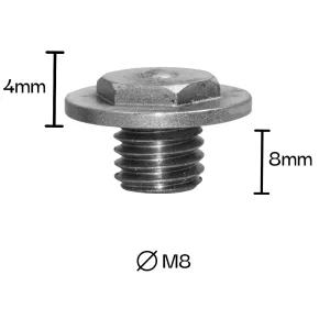 Ramponi antiscivolo flangiati 4mm (M8)